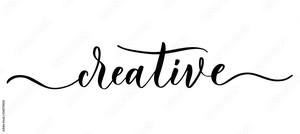 Creative - vector calligraphic inscription with smooth lines ...