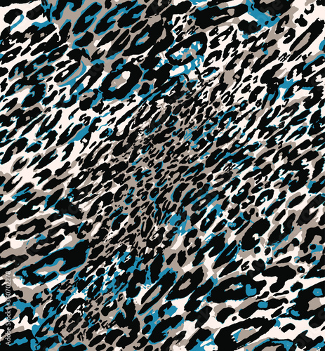 Seamless leopard pattern, animal print.
