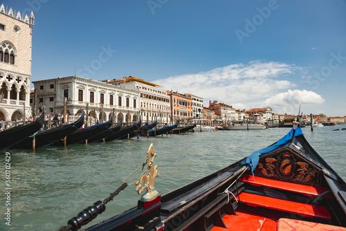 Venice. Vacation in Italy. Panoramic view of Venice from the Grand Canal.