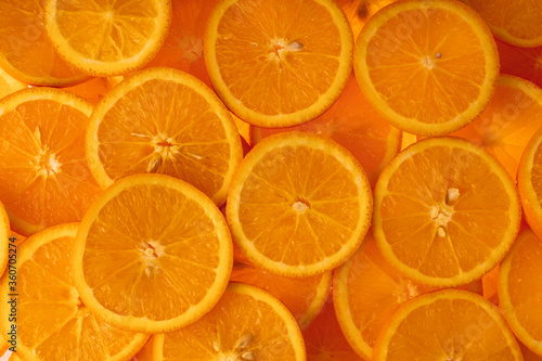 fresh orange slices background.