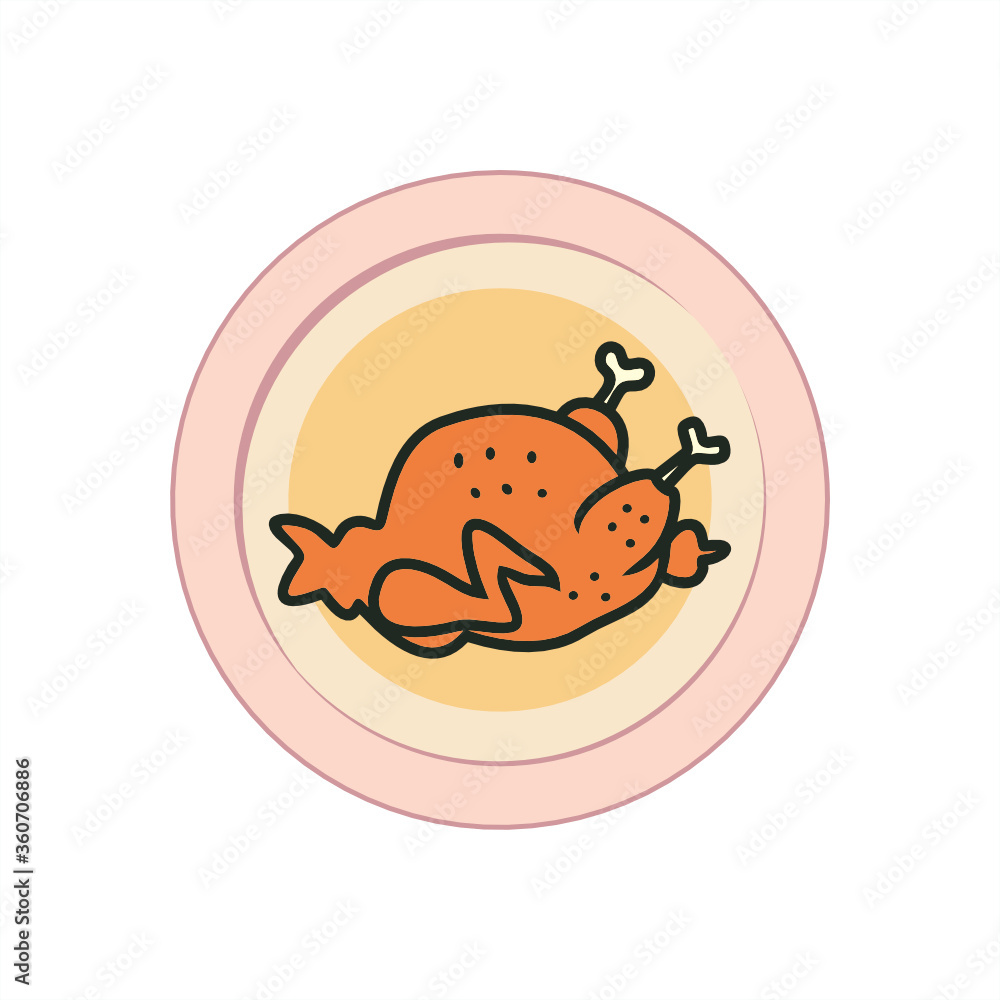 grilled chicken on a pink plate grilled chicken on a pink plate