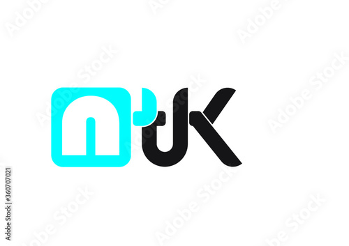 NTK logo, NTK, Text logo, Logo template.  Text logo concepts. Blue and Black Logo, Simple luxury logo,  © Hesh