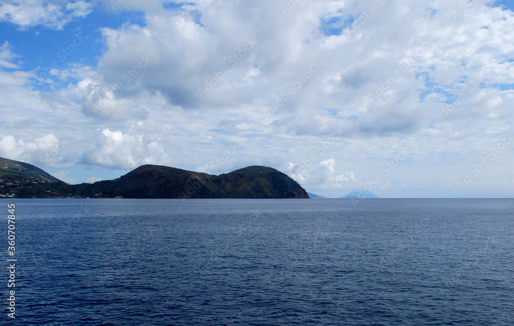 Italy Aeolian Islands on the high sea.