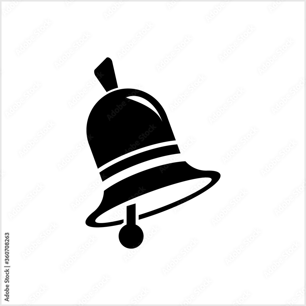 Naklejka premium Christmas bell notification icon isolated on white. Vector stock illustration. EPS 10