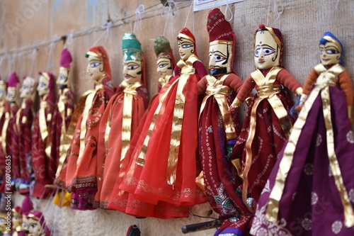 puppet doll or Kathputli is a string puppet theatre, native to Rajasthan, India photo