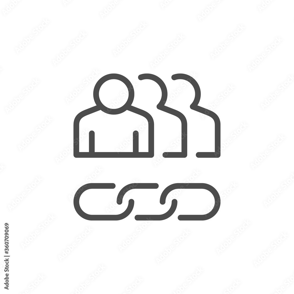 People group line outline icon People group line outline icon