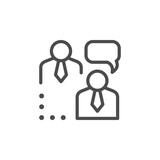 Staff communication line outline icon