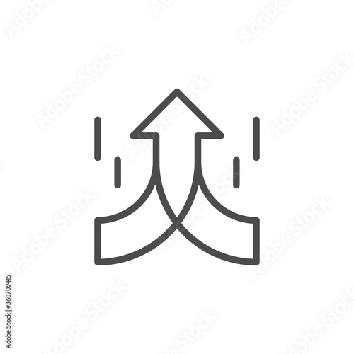 Goal sign line outline icon