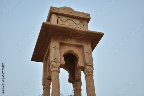 architecture around gadisar lake jaisalmer photo