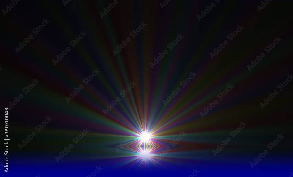 Fototapeta premium Tramonto del sole all'orizzonte quando la notte si avvicina