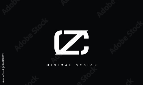 alphabet letters monogram icon logo CZ or ZC