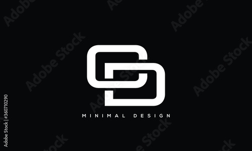 alphabet letters monogram icon logo CD or DC