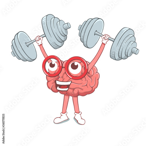 funny brain training with barbell