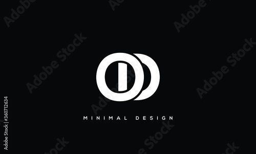 alphabet letters monogram icon logo DO or OD