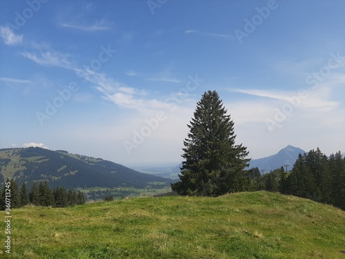 mountain landscape with blue sky