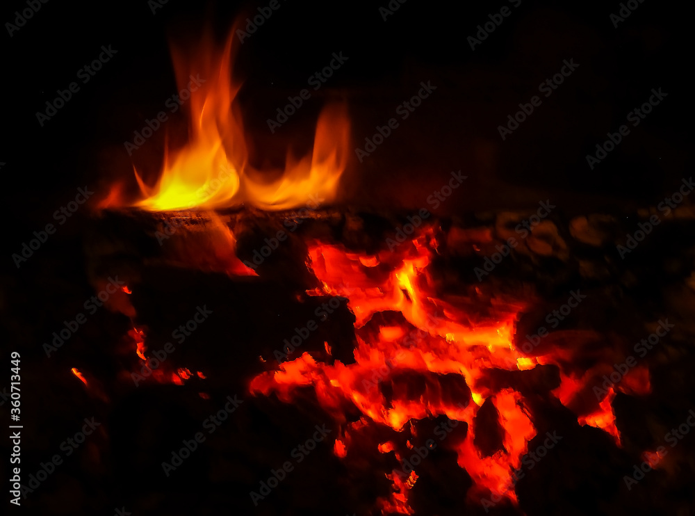 abstract burning fire with embers abstract burning fire with embers