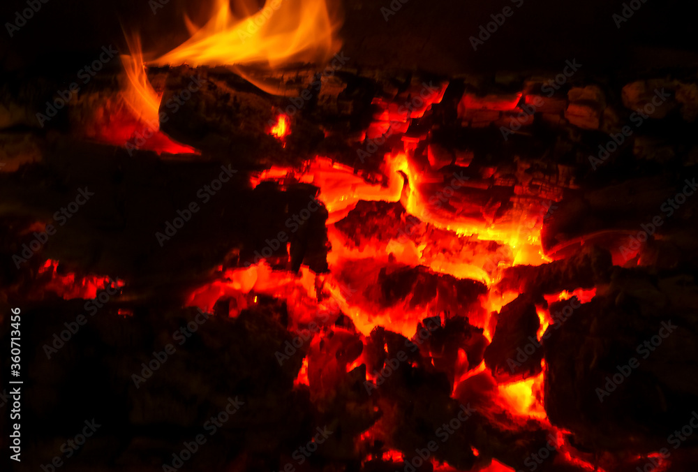 abstract burning fire with embers abstract burning fire with embers