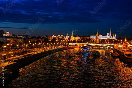 Moscow Kremlin by night  Russia