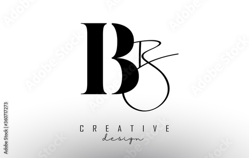 Letters BB B Logo with a minimalist design and handwritten letter. Simple BB Icon.