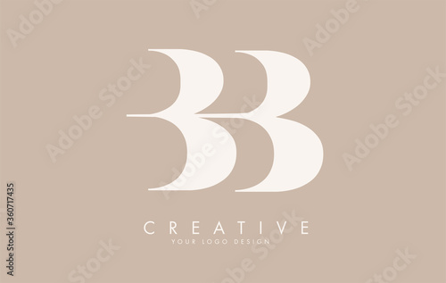 BB B letters logo design.