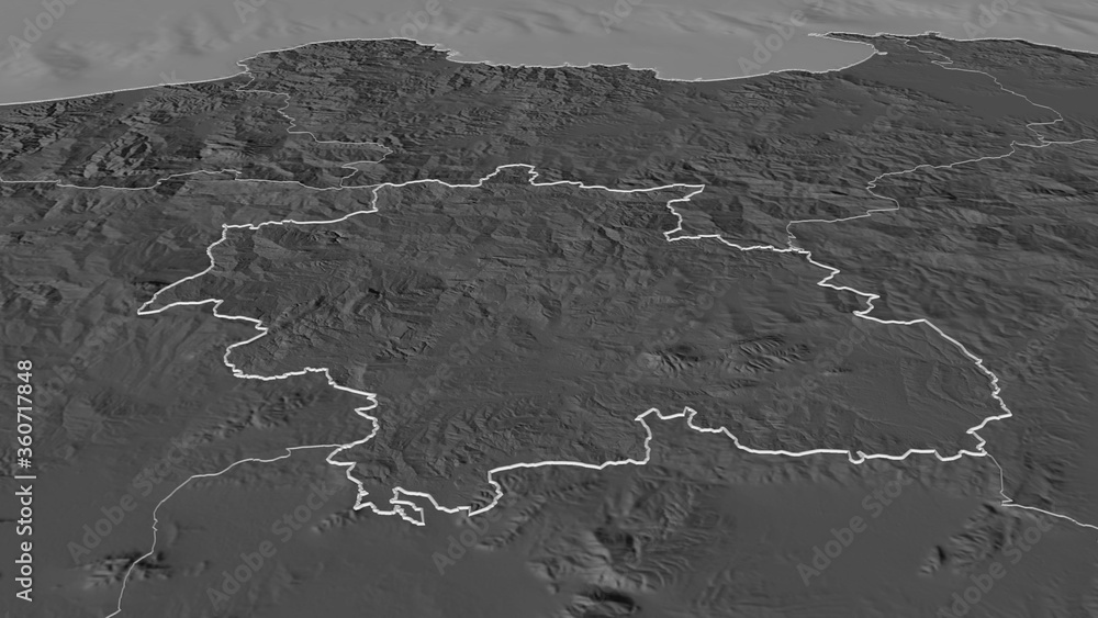 Constantine, Algeria - outlined. Bilevel