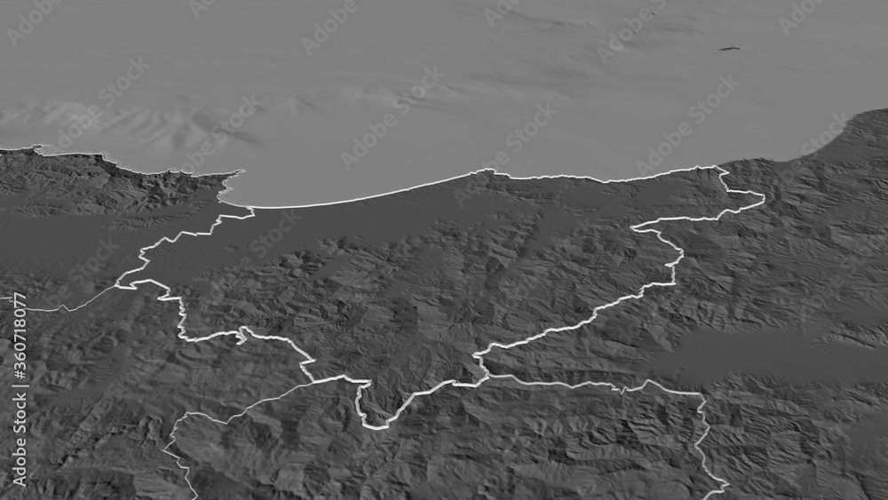 El Tarf, Algeria - outlined. Bilevel El Tarf, Algeria - outlined. Bilevel