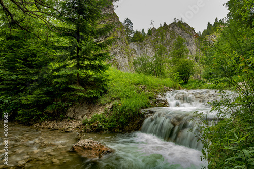 waterfall in the mountains