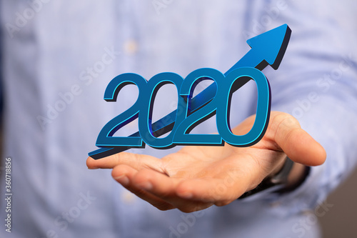 the 2020 business year up goals and success illustration