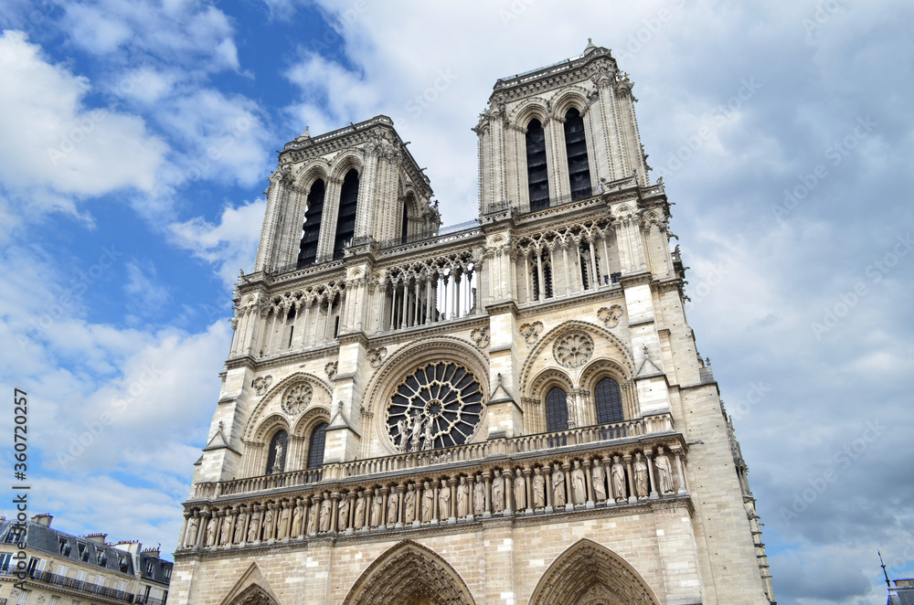 Notre Dame de Paris Cathedral France. Gothic architecture in Paris before the fire. Notre Dame de Paris Cathedral France. Gothic architecture in Paris before the fire.