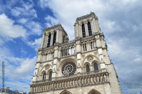 Notre Dame de Paris Cathedral France. Gothic architecture in Paris before the fire. © Ama