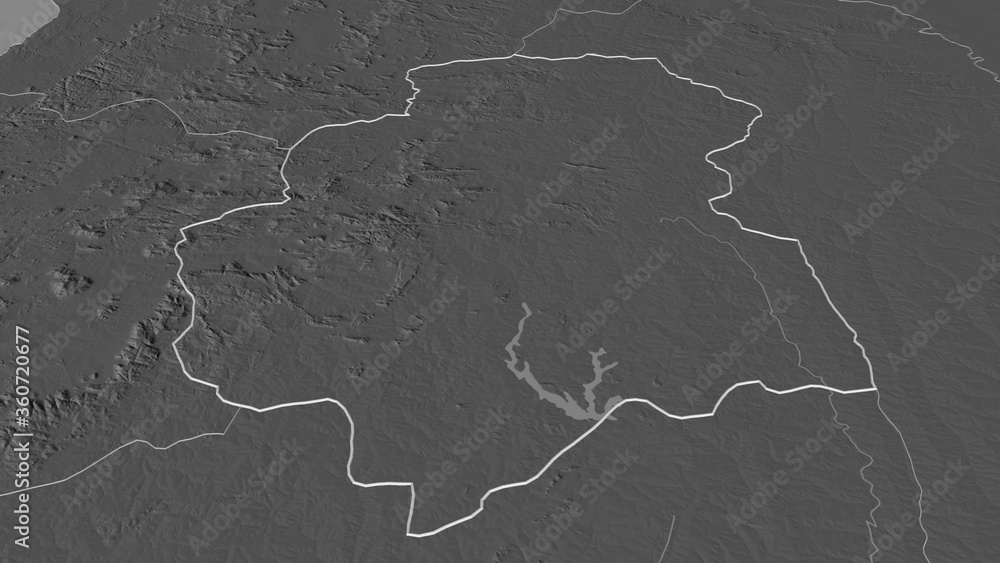 Huambo, Angola - outlined. Bilevel Huambo, Angola - outlined. Bilevel