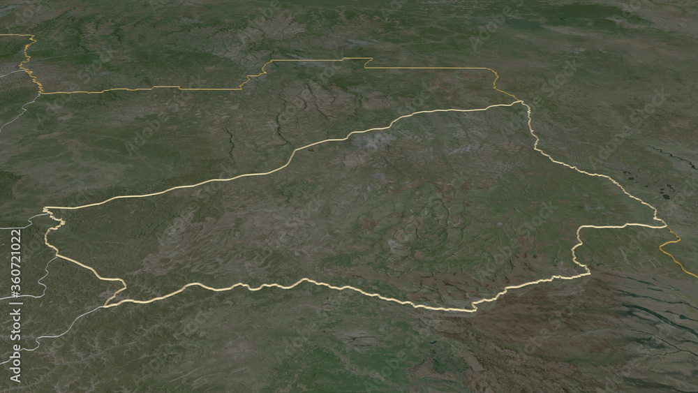 Lunda Sul, Angola - outlined. Satellite Lunda Sul, Angola - outlined. Satellite