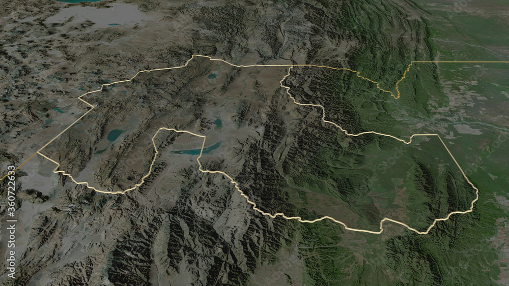 Jujuy, Argentina - outlined. Satellite Jujuy, Argentina - outlined. Satellite