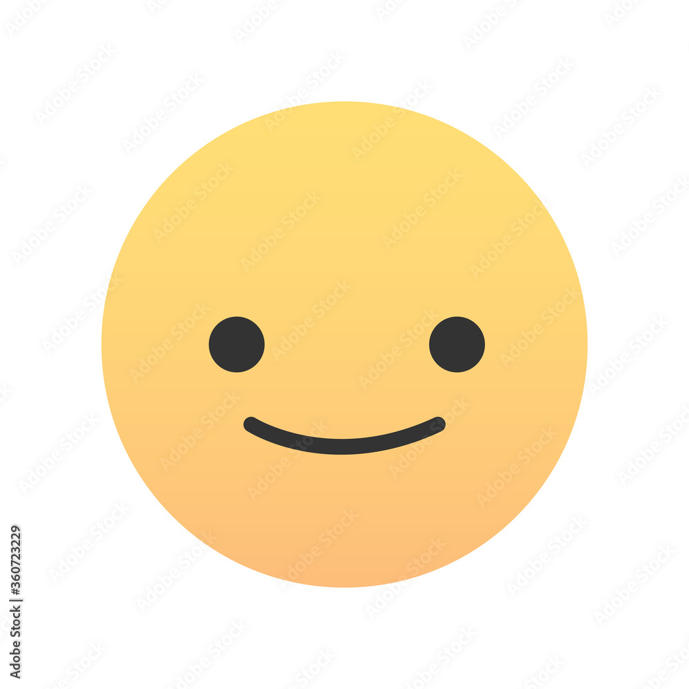 Fototapeta premium Cute emoji - emoticon icon. Vector illustration.