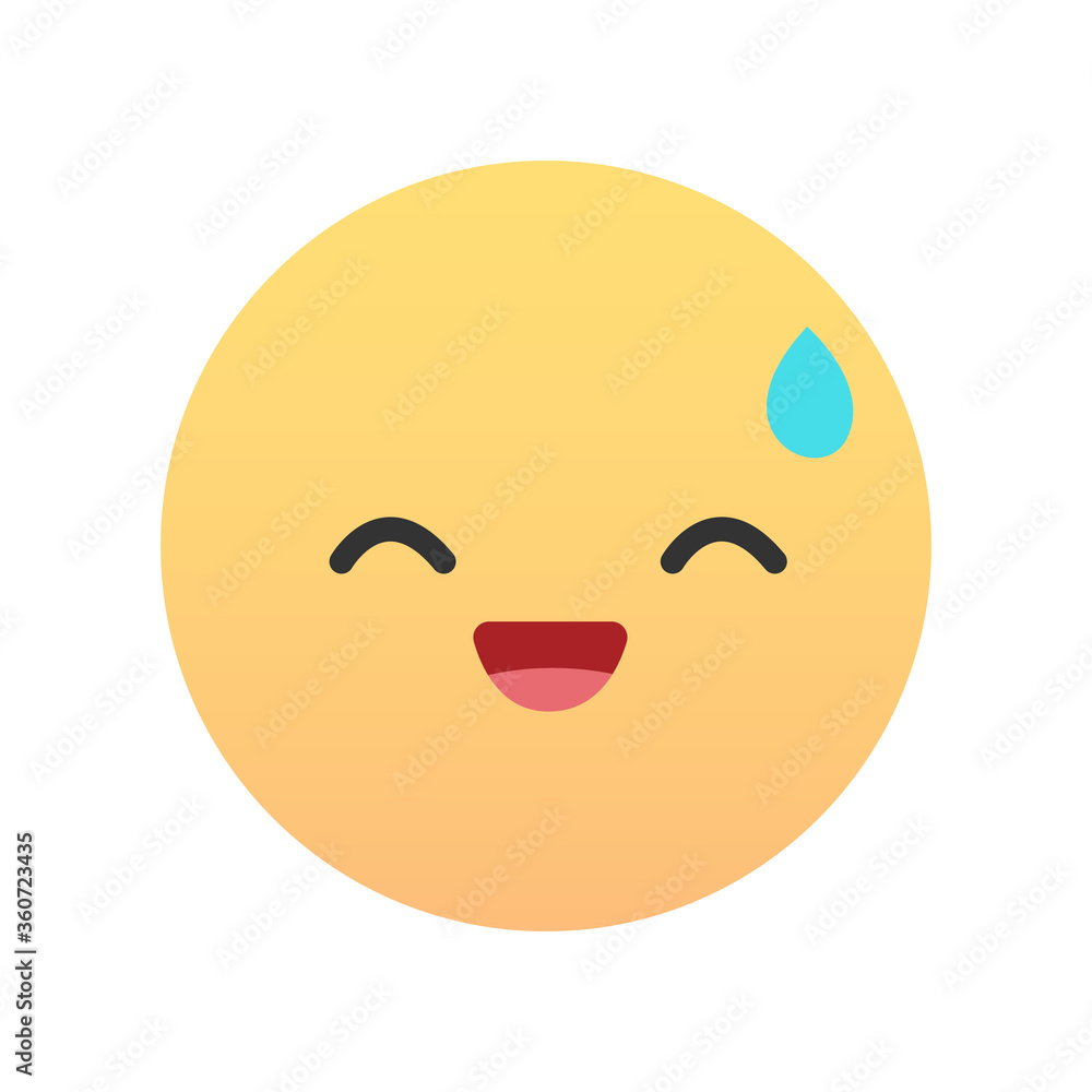 Cute emoji - emoticon icon. Vector illustration. Cute emoji - emoticon icon. Vector illustration.