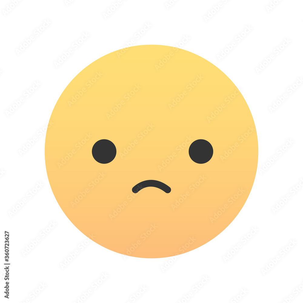 Cute emoji - emoticon icon. Vector illustration.