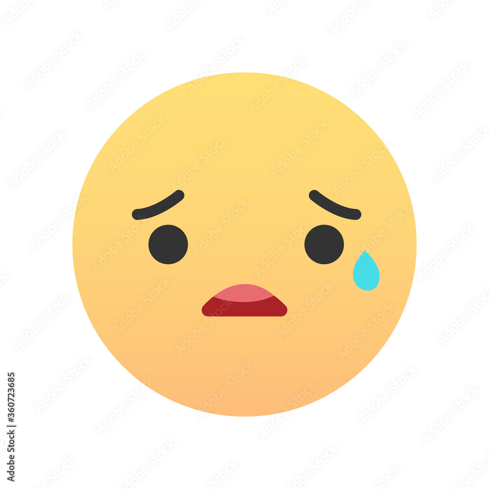 Fototapeta premium Cute emoji - emoticon icon. Vector illustration.