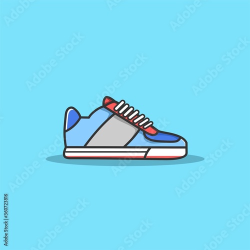 sport shoes vector illustration