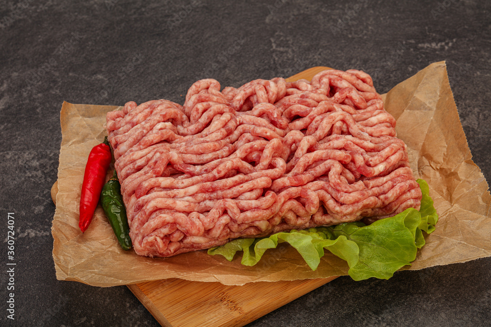 Raw Minced pork meat for cooking Raw Minced pork meat for cooking