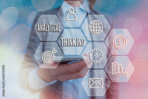 Foto Text sign showing Analytical Thinking