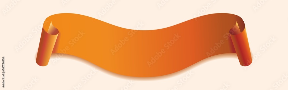 Beautiful orange ribbon, banner for any of your design project, text. Beautiful orange ribbon, banner for any of your design project, text.