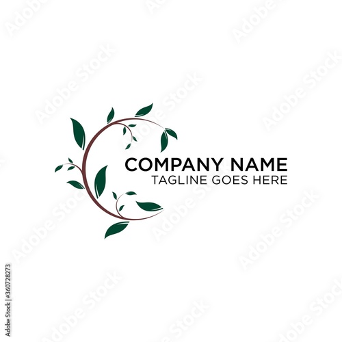 Tree Leaf Leaves Green Natural Logo Design
