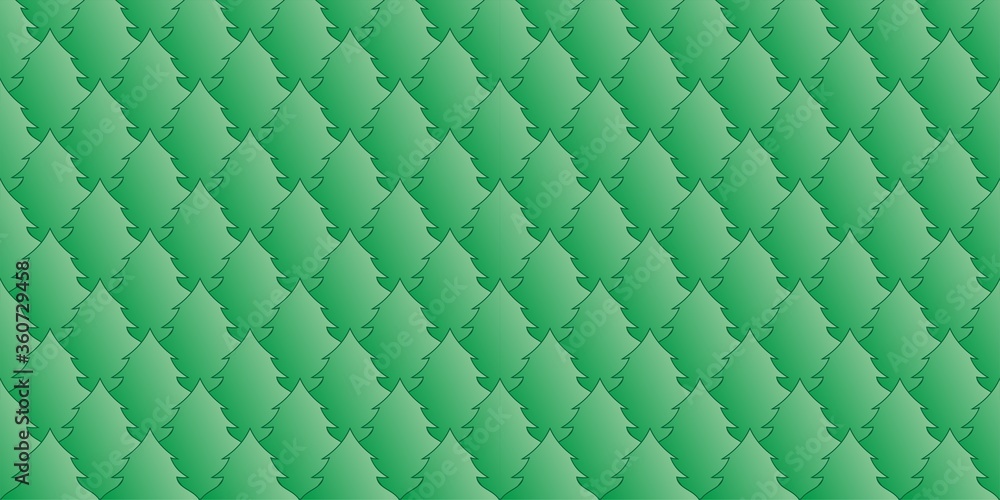 Fototapeta premium Seamless background with Christmas mood. Pattern with Christmas trees. Green forest background.