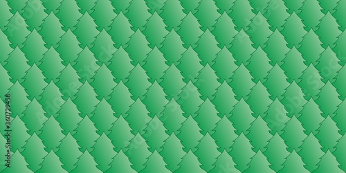 Seamless background with Christmas mood. Pattern with Christmas trees. Green forest background.