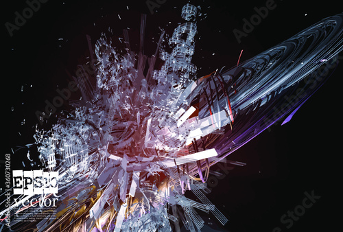 Technology concept background ready for presentation, vector 3d illustration