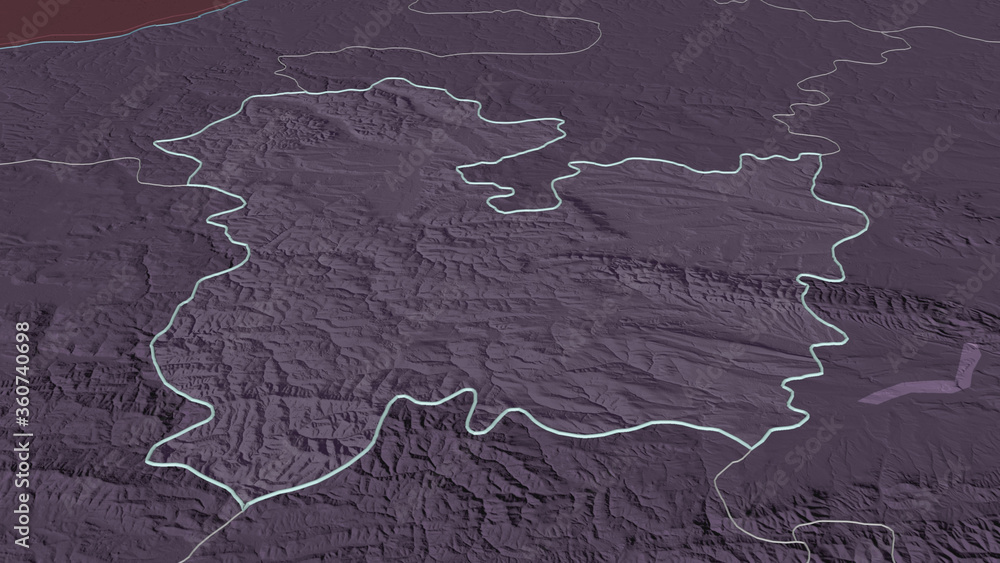 Targovishte, Bulgaria - outlined. Administrative Targovishte, Bulgaria - outlined. Administrative