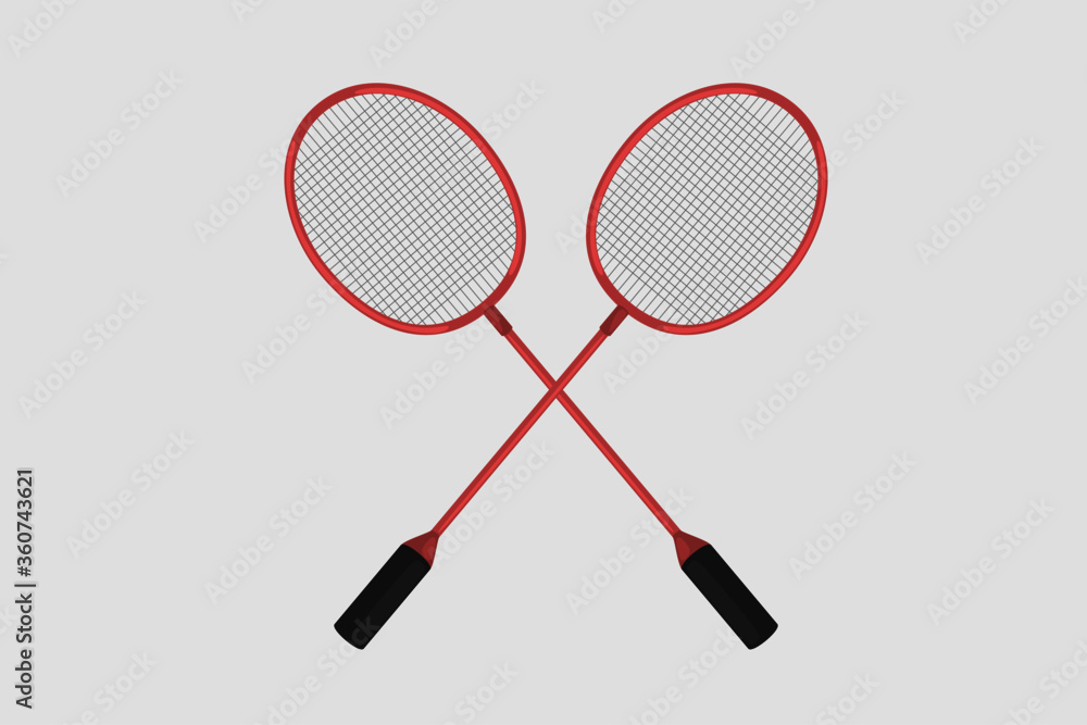 Vector illustration of a badminton racket Vector illustration of a badminton racket