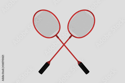 Vector illustration of a badminton racket