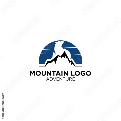 Mountain With Landscape Logo Design