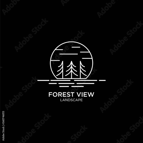 Sunset With Beach Logo Design